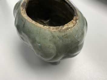 A Chinese Longquan celadon 'luduan' censer, Ming