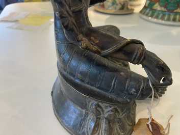 Une figure de Tara en alliage de cuivre, Sino-Tibet, 19&egrave;me