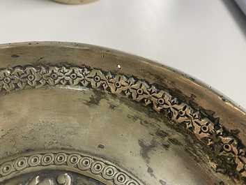 A Sassanian silver 'simurgh' dish, Persia, 6/8th C.