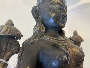 Une figure de Tara en alliage de cuivre, Sino-Tibet, 19&egrave;me