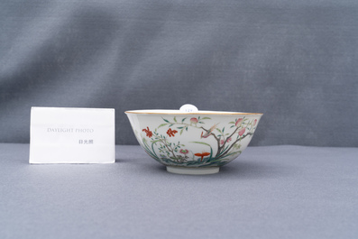 A Chinese famille rose 'peach blossom' bowl, Guangxu mark and of the period