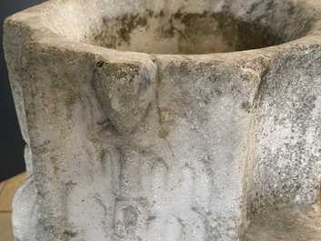 Een marmeren kilga, Fatimid dynastie, Egypte, 11/12e eeuw