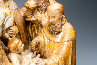 Un groupe en bois dor&eacute; et polychrom&eacute; repr&eacute;sentant 'La Circoncision', Flandres, 16&egrave;me