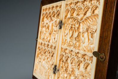 An ivory diptych, Germany, 14th C.