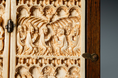 An ivory diptych, Germany, 14th C.