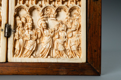 An ivory diptych, Germany, 14th C.