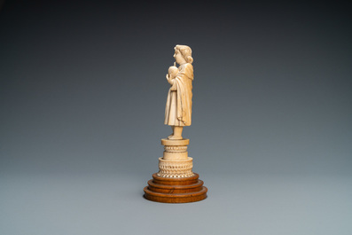 An Indo-Portuguese ivory figure of the Christ Child blessing, probably Goa, 17th C.