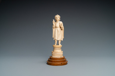 An Indo-Portuguese ivory figure of the Christ Child blessing, probably Goa, 17th C.