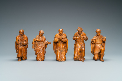 A wooden 'The adoration of the magi' group, Italy, 18th C.