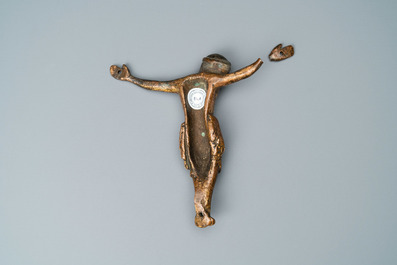 A gilt-bronze Corpus Christi, France, 14th C.