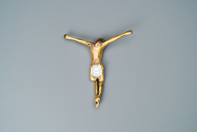 A gilt-bronze Corpus Christi, Italy or Spain, 14th C.