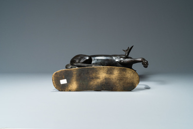 Un mod&egrave;le d'un cerf en bronze, Pays-Bas, 16&egrave;me