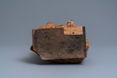 Une statue de Christ aux liens en tilleul ou peuplier sculpt&eacute; et polychrom&eacute;, Allemagne, 15&egrave;me