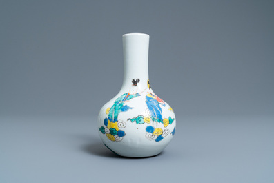 A Chinese famille rose bottle vase, Yongzheng