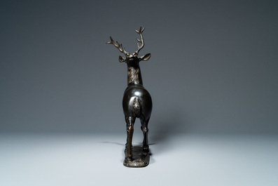 Een bronzen model van een hert, Noordelijke Nederlanden, 16e eeuw