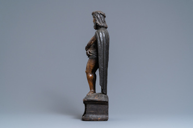 Een gepolychromeerde houten 'Ecce Homo' figuur, Duitsland, 16e eeuw