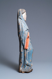 A polychromed oak figure of a monk, 2nd half 15th C.