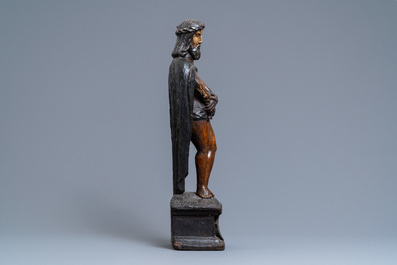 Une statue repr&eacute;sentant 'Ecce Homo' en bois sculpt&eacute; et polychrom&eacute;, Allemagne, 16&egrave;me