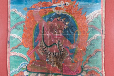 A 'Hayagriva' thangka, Tibet, 19th C.
