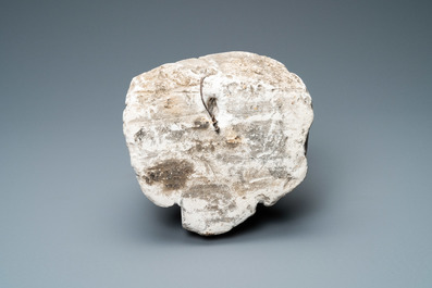A limestone head of a woman, 16th C.