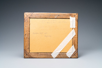 Attr. &agrave; Jacob van Ruisdael (1628/9 - 1682), crayon sur papier: Paysage avec ruine