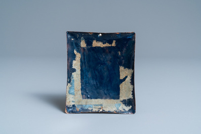 A Limoges enamel plaque depicting the Virgin and inscribed 'Mater Dei', France, 1st half 18th C.