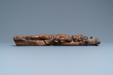 Een eikenhouten figuur van Sint-Sebastiaan, ca. 1500