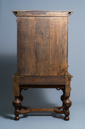 An oak and ebony two-door cabinet, The Low Countries, 17th C.