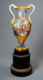 An exceptionally large mythological subject 'Diana and Actaeon' vase, Meissen porcelain, 2nd half 19th C.