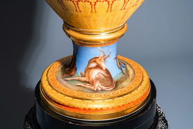 An exceptionally large mythological subject 'Diana and Actaeon' vase, Meissen porcelain, 2nd half 19th C.