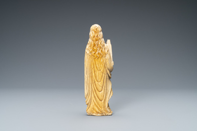 An ivory figure of Saint Barbara, 19th C.