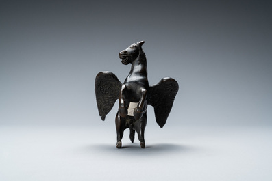 A black-patinated bronze model of Pegasus, Italy, 16th C.