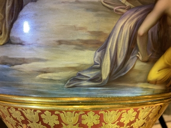 Un important vase en porcelaine de Meissen &agrave; sujet mythologique de 'Diane et Act&eacute;on', 2&egrave;me moiti&eacute; du 19&egrave;me