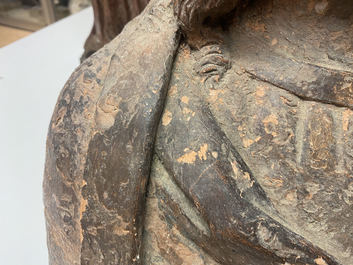 Ecole italienne, entourage ou suiveur d'Agnolo di Polo de&rsquo; Vetri (1470 - 1528), buste en terre cuite, 16&egrave;me: Le jeune Christ ou Cristo Giovinetto