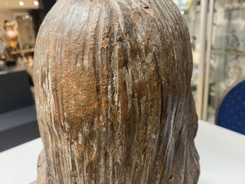 Ecole italienne, entourage ou suiveur d'Agnolo di Polo de&rsquo; Vetri (1470 - 1528), buste en terre cuite, 16&egrave;me: Le jeune Christ ou Cristo Giovinetto