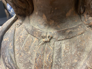 Ecole italienne, entourage ou suiveur d'Agnolo di Polo de&rsquo; Vetri (1470 - 1528), buste en terre cuite, 16&egrave;me: Le jeune Christ ou Cristo Giovinetto