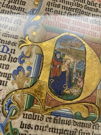 Een bladzijde uit een verlucht getijdenboek, wellicht Frans, 15e eeuw