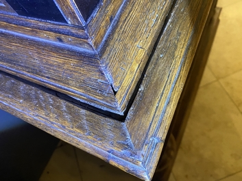 An oak and ebony two-door cabinet, The Low Countries, 17th C.