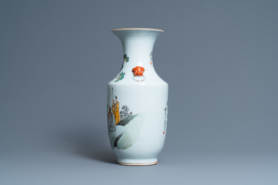 A Chinese qianjiang cai vase, 19/20th C.