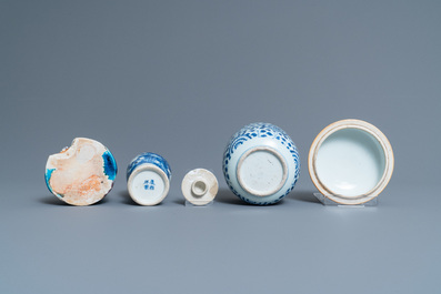 A varied collection of Chinese porcelain, Kangxi and later