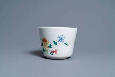 A varied collection of Chinese famille rose and blue and white wares, 18/19th C.