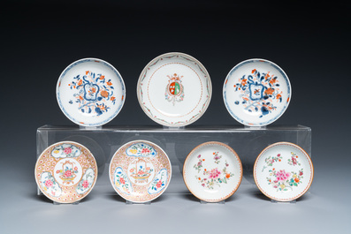 Une collection d'objets &agrave; th&eacute; en porcelaine de Chine famille rose, Yongzheng/Qianlong