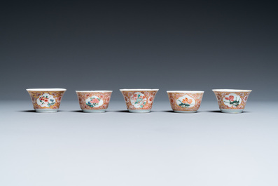 A collection of Chinese famille rose tea wares, Yongzheng/Qianlong