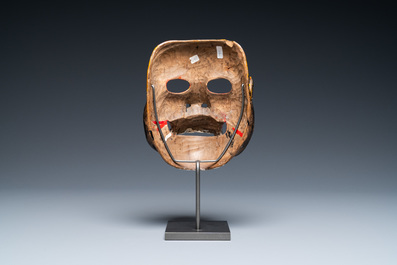 A polychromed wooden mask, Java, Indonesia, 19th C.