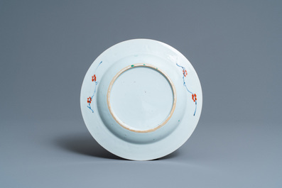 A Chinese doucai plate, Kangxi