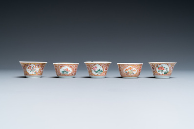 A collection of Chinese famille rose tea wares, Yongzheng/Qianlong