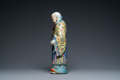 A Chinese famille rose 'Star God Shou' figure, 19th C.