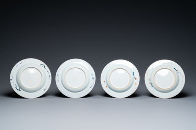 Douzes assiettes en porcelaine de Chine de style Imari, Kangxi/Qianlong