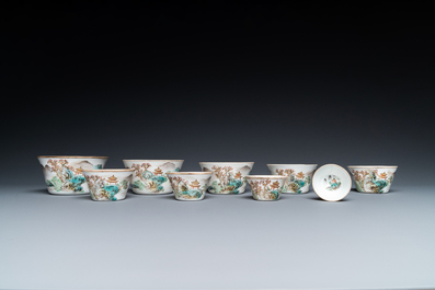 A set of nine Chinese nesting bowls, Daoguang mark, 20th C.