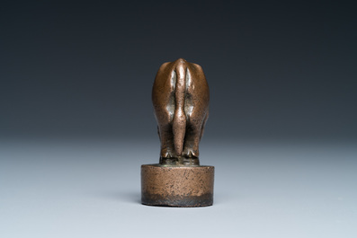 Un sceau en bronze figurant un boeuf, Ming